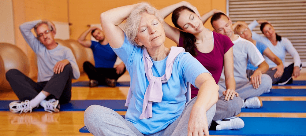 Mindful stretching can help slow the onset of dementia. 