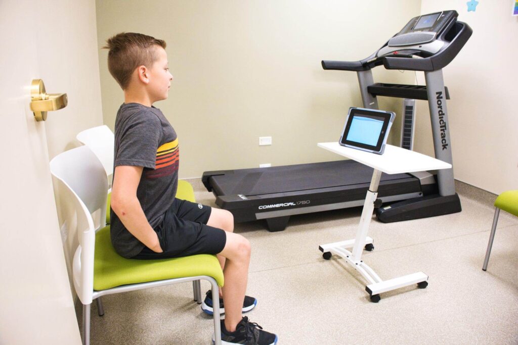 EPIC treatment example: Young man in cardio room
